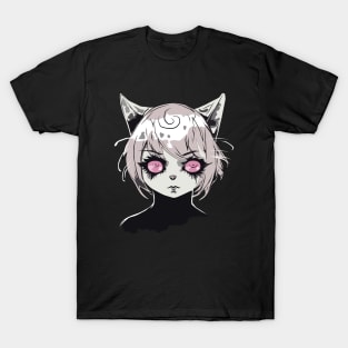 cat girl anime style T-Shirt
